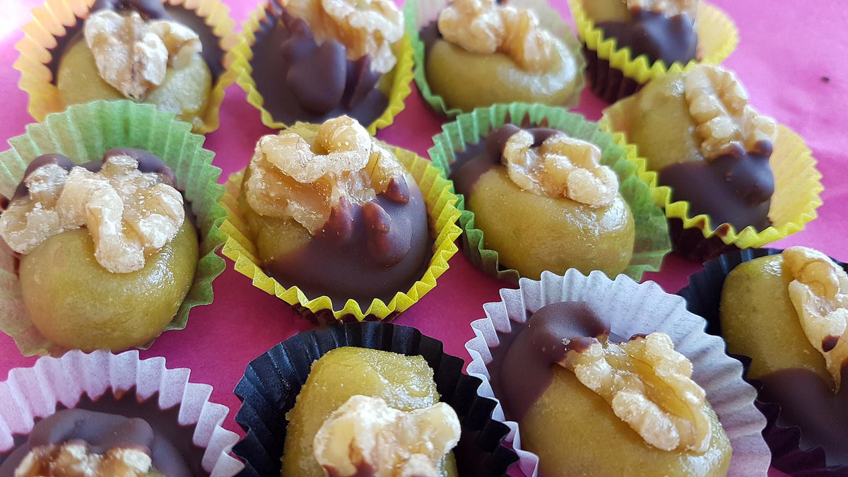 360g Pistazien-Marzipan-Walnuss Pralinen Plätzchen Weihnachten